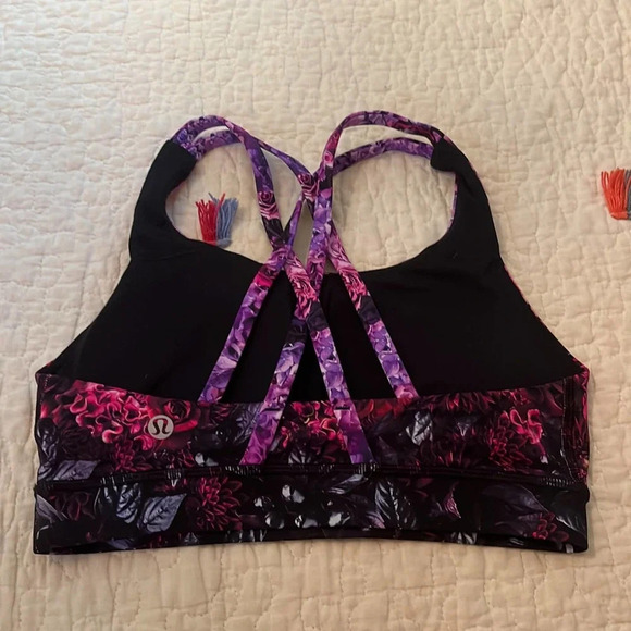 lululemon rose pattern sports bra 4 like new - Picture 2 of 4